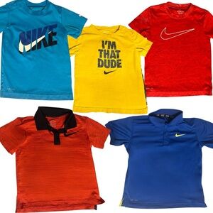 Little Boys 5pc Nike Bundle Lot - Polos and T-Shirts Size 6